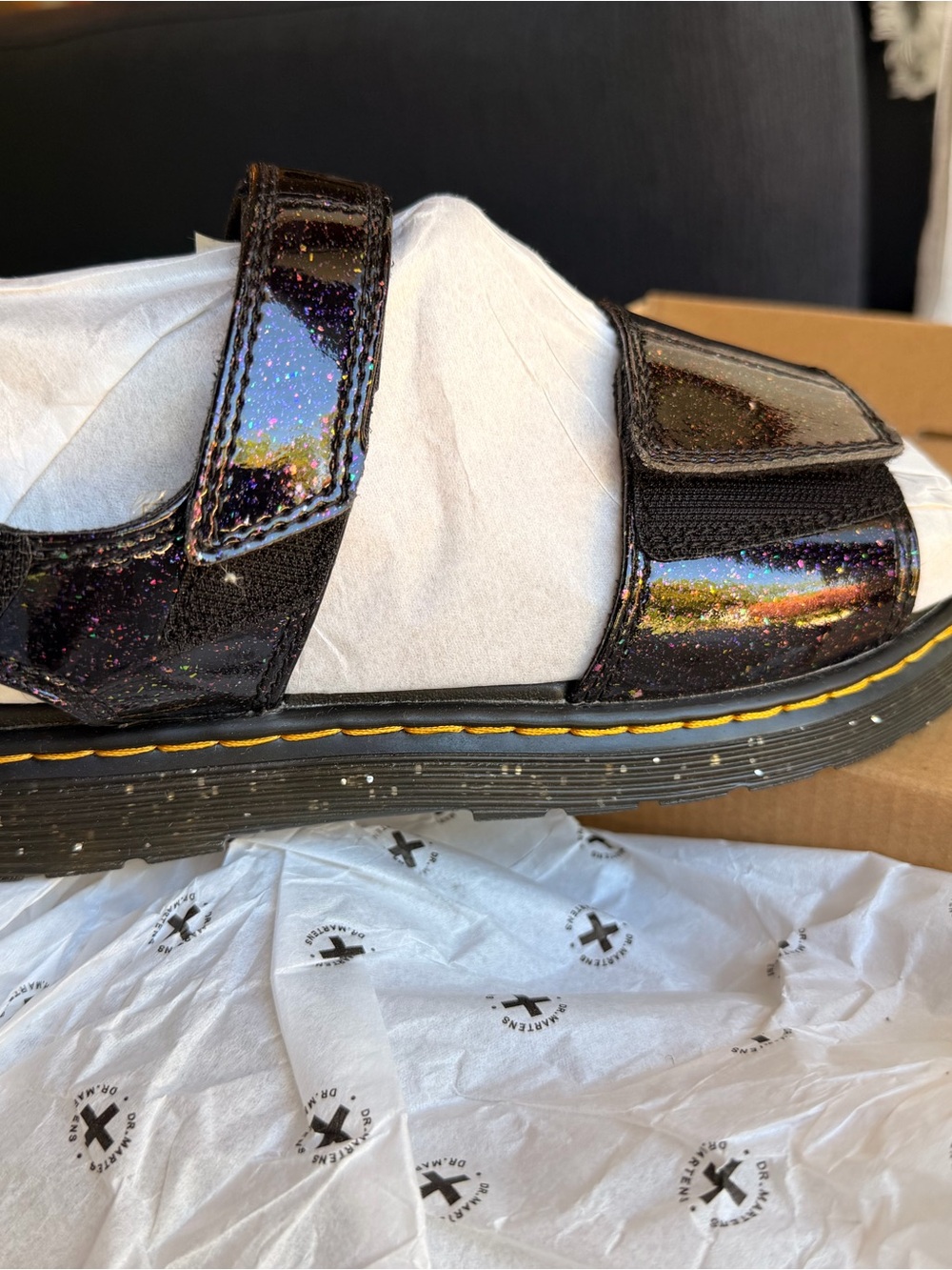 Doc Martin Purple Glitter Sandals - Picture 7 of 7